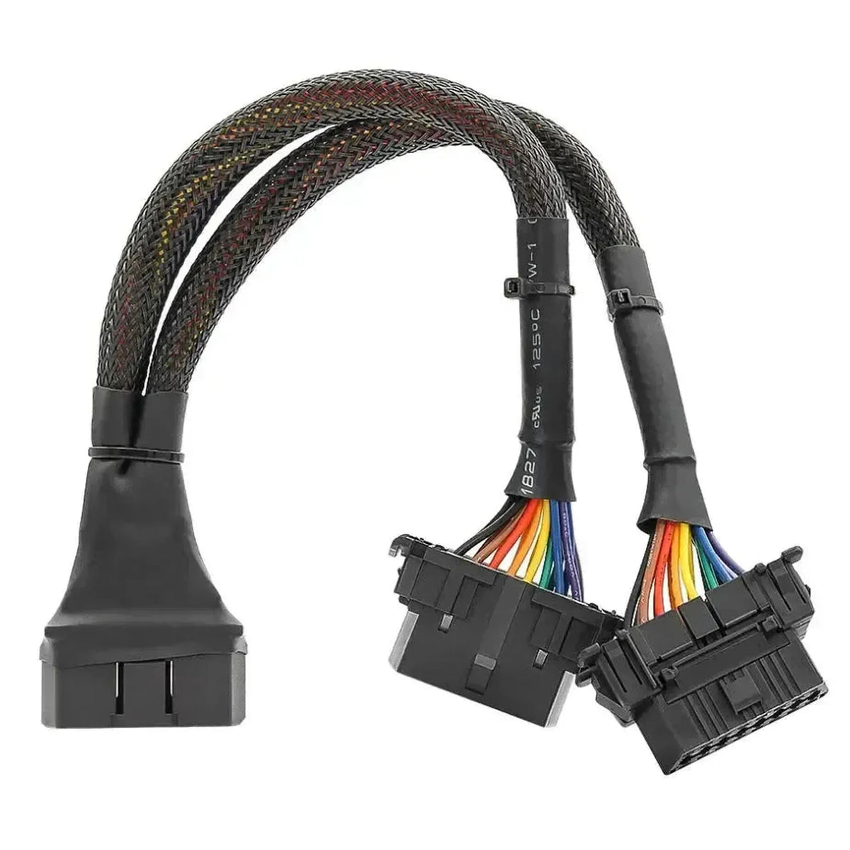 16-nastainen OBD2 Nylon-jatko- ja jakokabel 2-osainen (30 cm) | Liitäntä