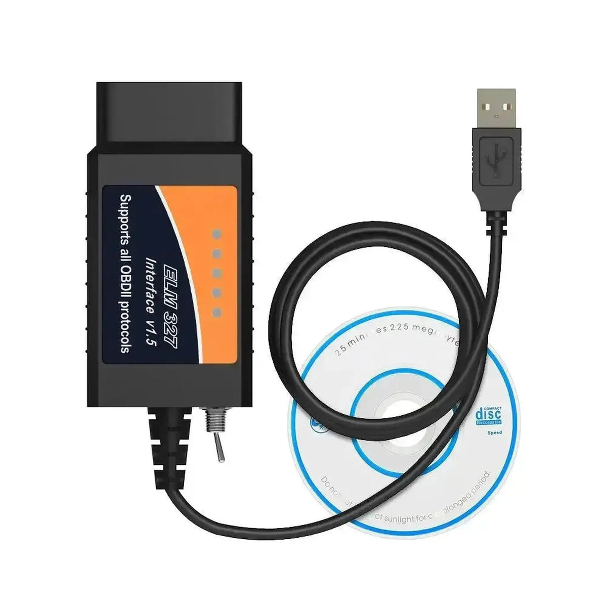 Yleiskäyttöinen ELM327 (FT232RL) (HS/MS-CAN Switch) | USB-liitäntäkaapeli