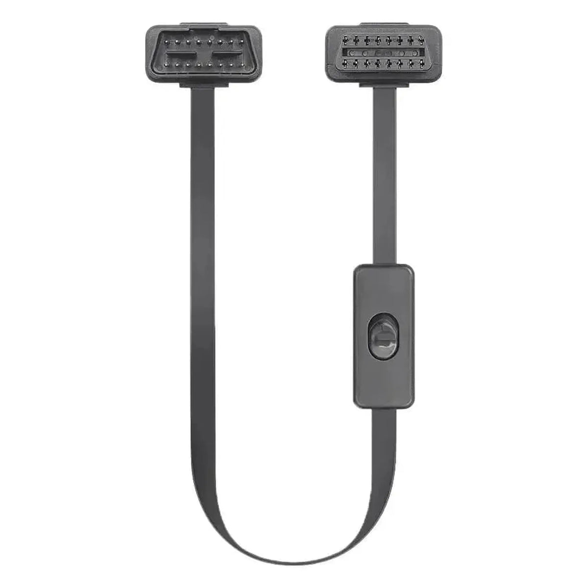 16-nastainen OBD2-litteä jatkokaapeli kytkimellä (60 cm) | Liitäntä