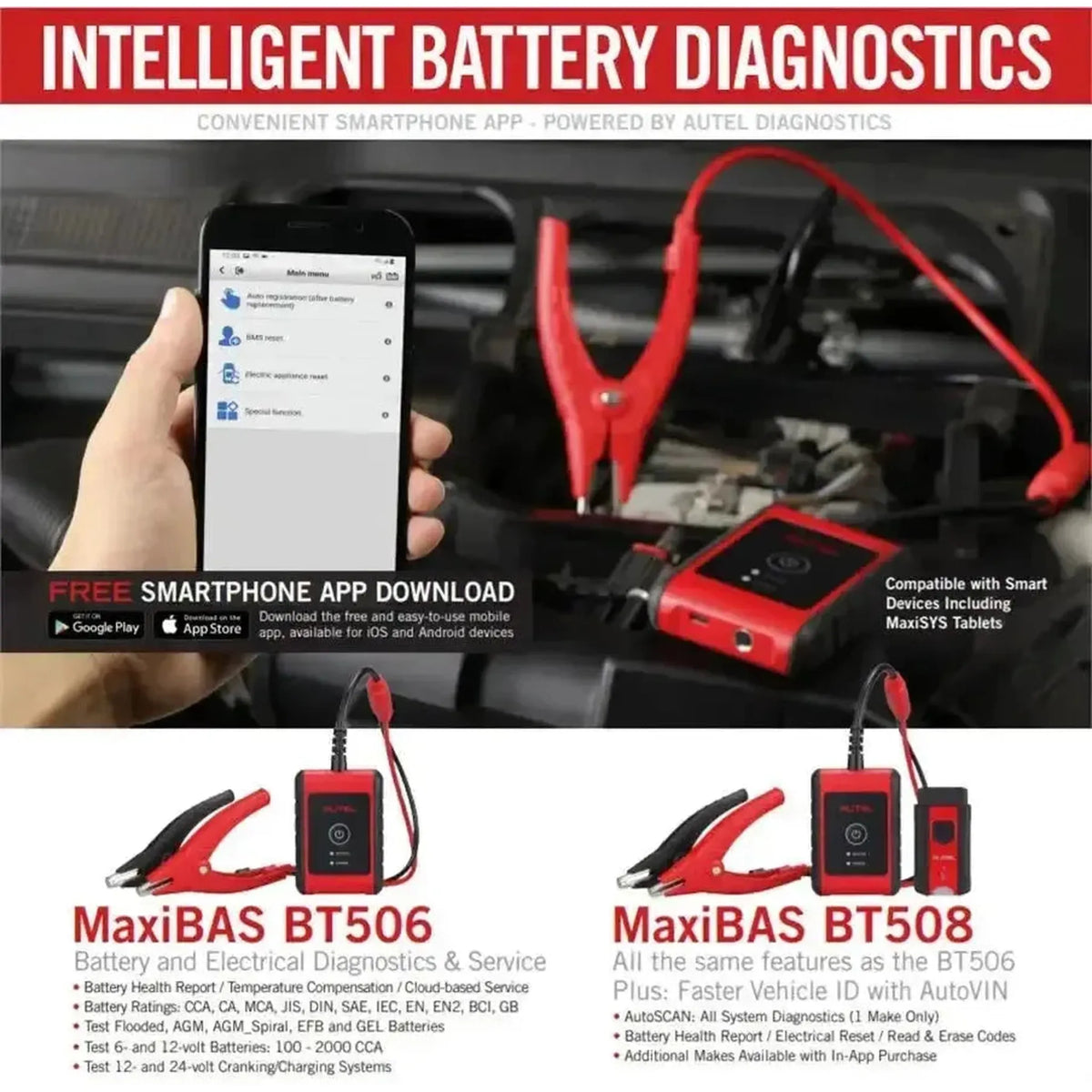 Autel MaxiBas BT506 | Akuistesteri
