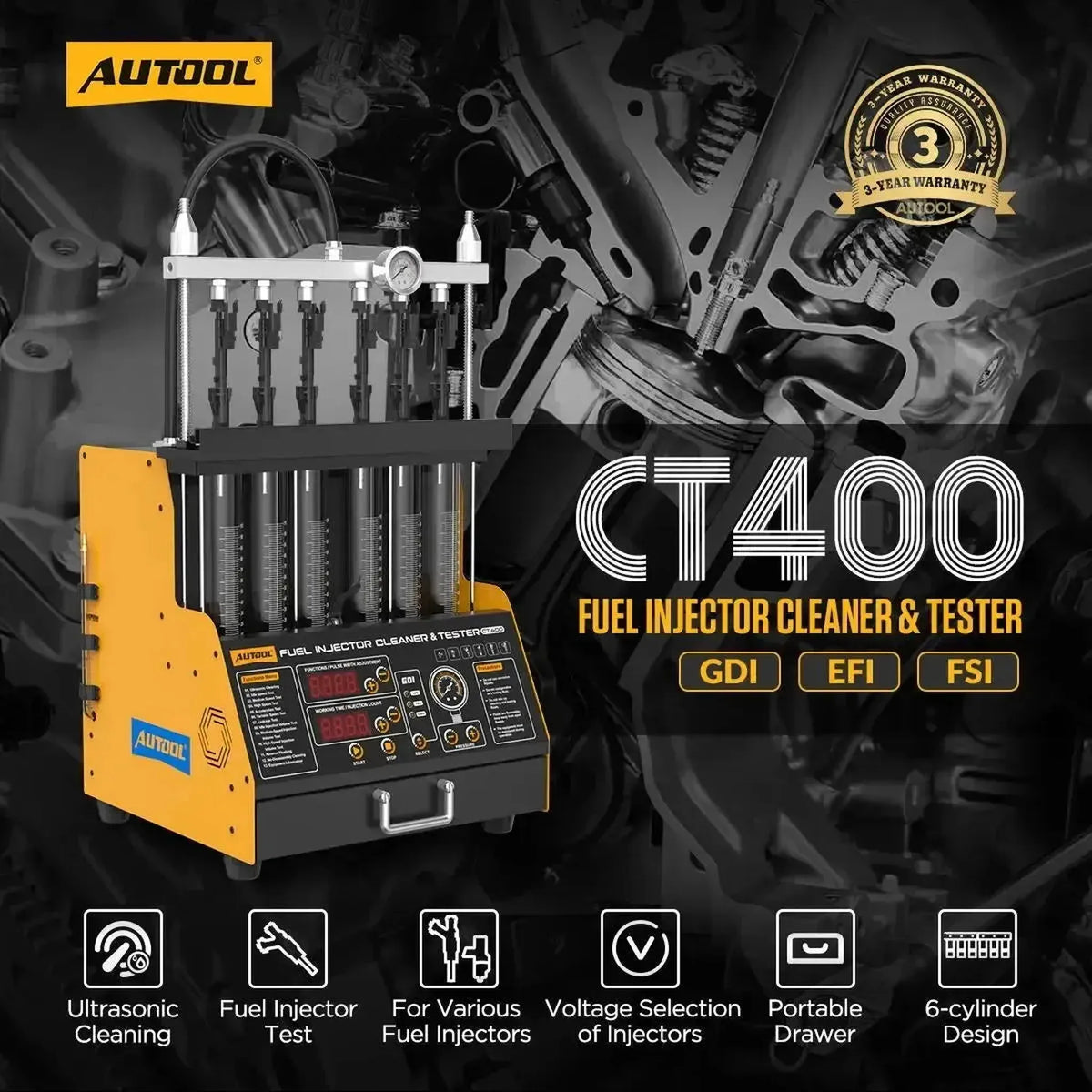 Autool CT400 | Injektoritestauslaite