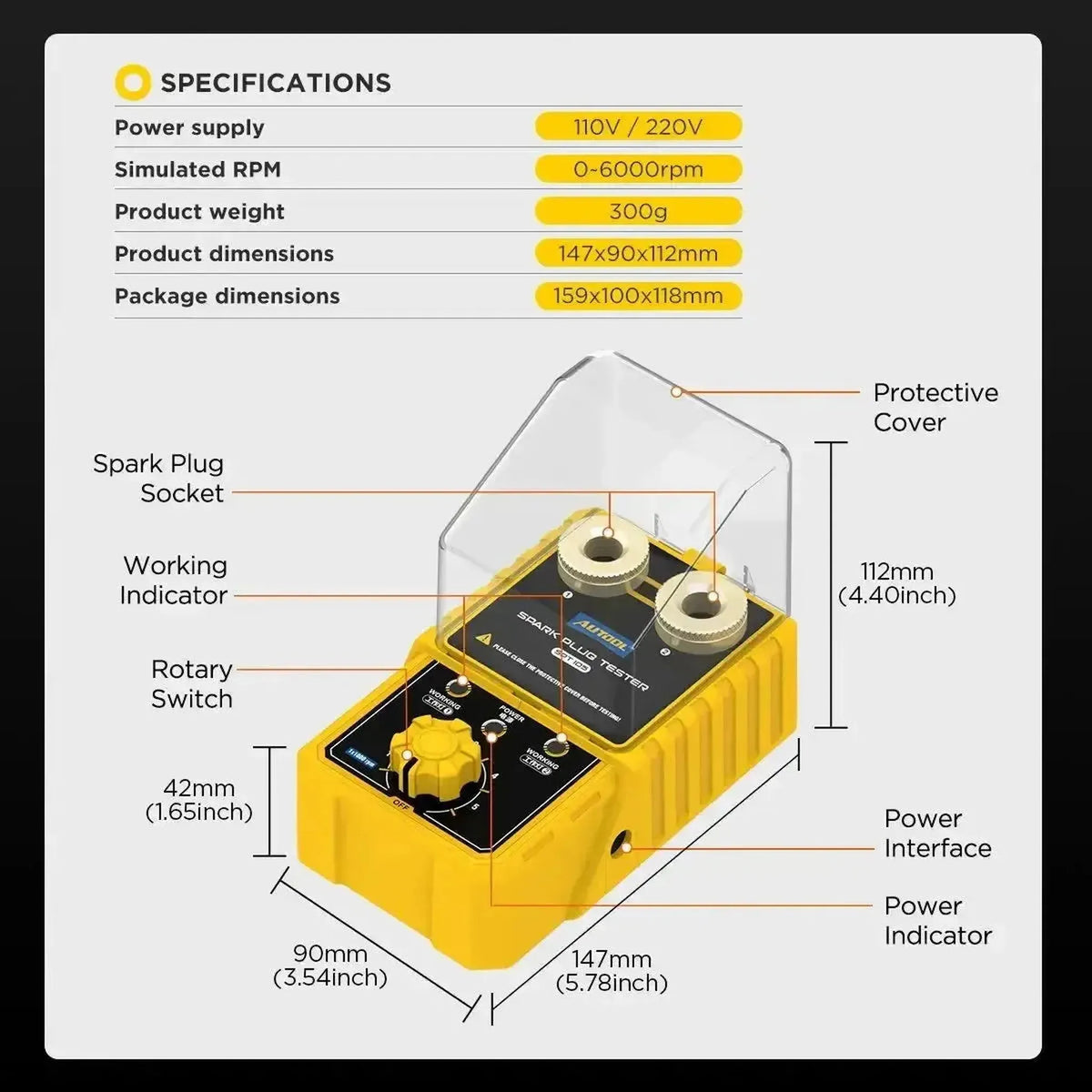 Autool SPT105 | Sytytyspistestin