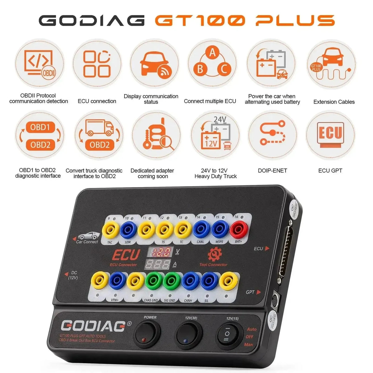 GoDiag GT100 Plus | Breakout Box | Lisävarusteet