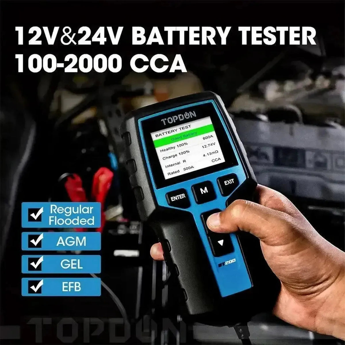 Topdon BT200 | Akuuntesteri